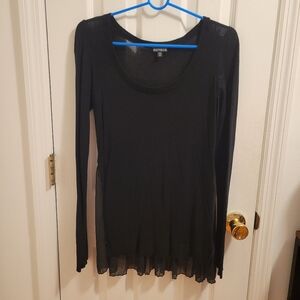 Express sweater with ruffle back bottom